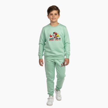 Kids Mint Green "JDI" Minnie Mouse Sweatshirt & Trouser Set