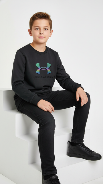 Boys black UA Shine Fleece Sweatshirt