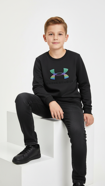 Boys black UA Shine Fleece Sweatshirt