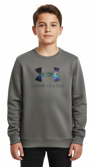 Trendium Boys charcoal grey UA Shine Fleece Sweatshirt