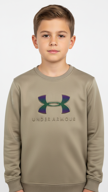 Boys Khaki UA Shine Fleece Sweatshirt