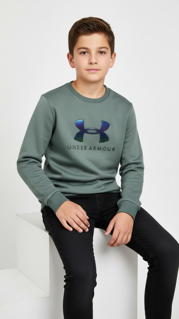 Trendium Boys Sage Green UA Shine Fleece Sweatshirt