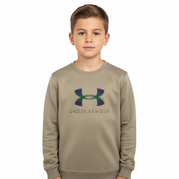 Boys Khaki UA Shine Fleece Sweatshirt