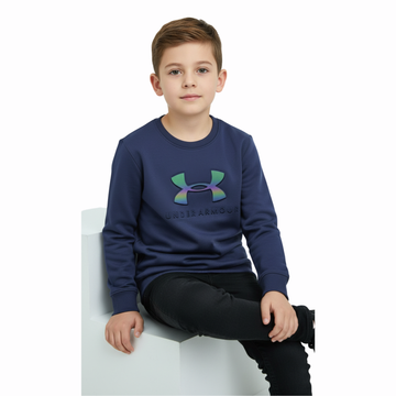 Boys Navy Blue UA Shine Fleece Sweatshirt