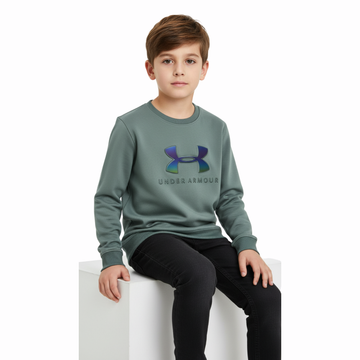 Trendium Boys Sage Green UA Shine Fleece Sweatshirt