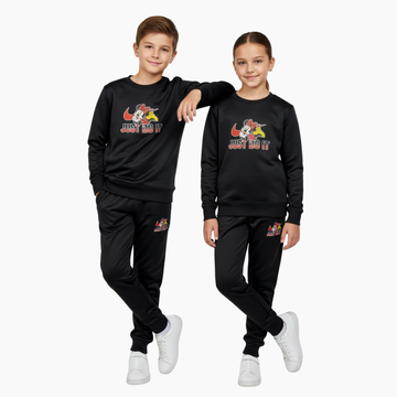 JDI Black Sweatshirt Suit for Boys and Girls with Trouser