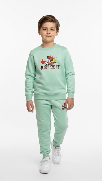 Kids Mint Green "JDI" Minnie Mouse Sweatshirt & Trouser Set